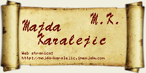 Majda Karalejić vizit kartica